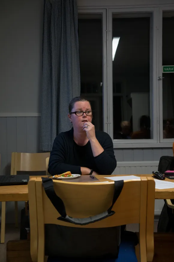 Lumia Pälkäneen Yrittäjien syyskokouksessa 2024. Kuva Dominik Jais.